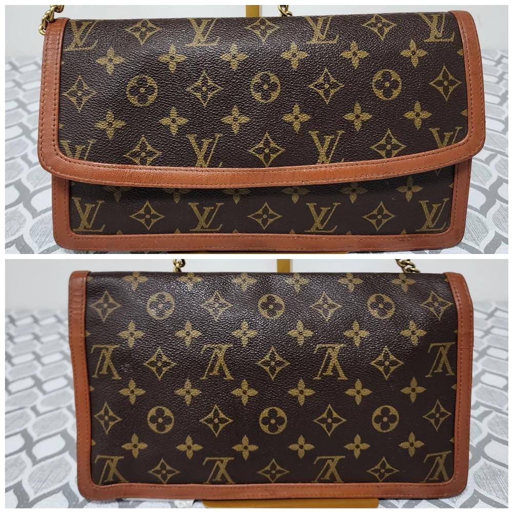 LOUIS VUITTON Monogram Dame Clutch Bag Brown - Picture 6 of 13